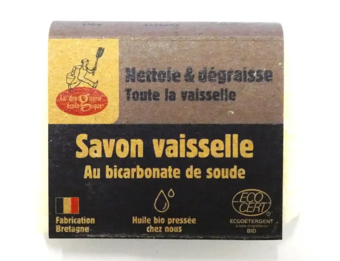 Savon vaisselle bio au bicarbonate de soude - Pain de 150 g - La Droguerie Ecologique - Ker Gaïa