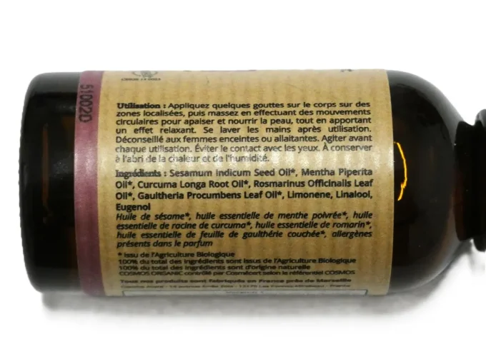 Sérum relaxant bio de Comme Avant - Gaulthérie, menthe poivrée, curcuma - Ker Gaïa