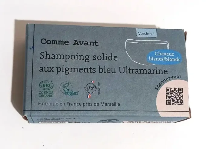 Shampoing solide bio pour cheveux gris, blancs ou blonds de Comme Avant - Ker Gaïa