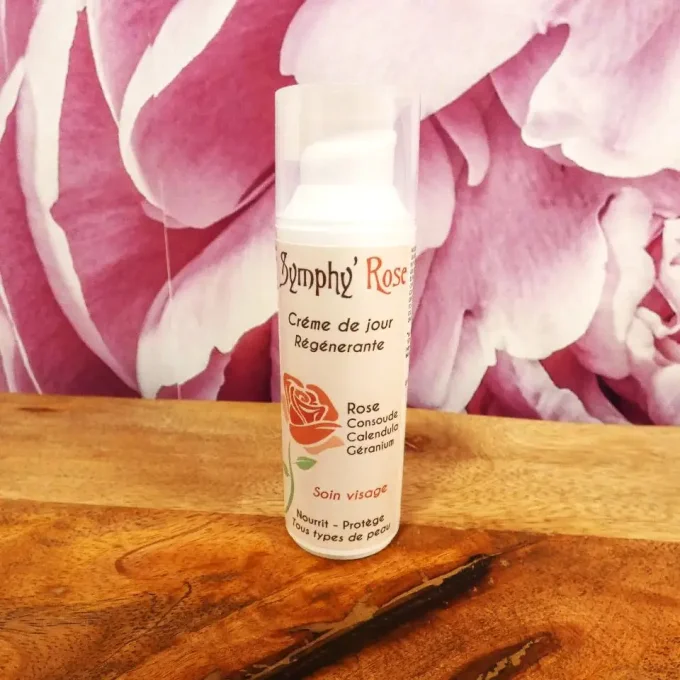 Symphy'Rose Crème de jour régénérante - Flacon airless de 30ml - Symphytum - Ker Gaïa