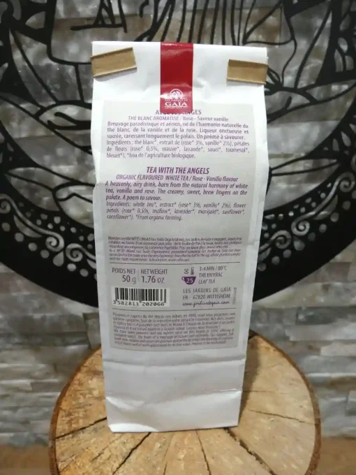 Thé blanc bio Avec les Anges - Rose, vanille, pétales de fleurs - Ker Gaïa