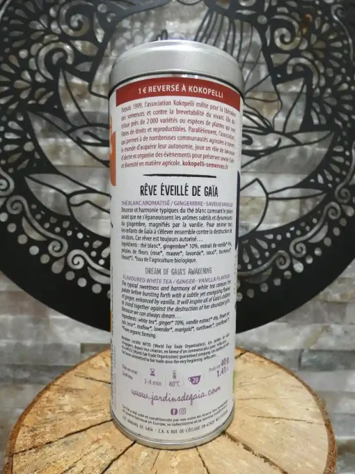 Thé blanc bio Rêve éveillé de Gaïa - Au gingembre et à la saveur vanille - Ker Gaïa