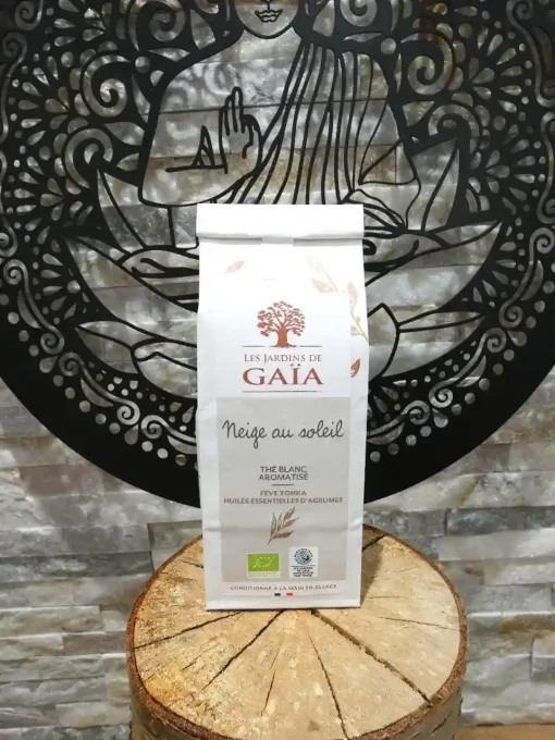 Thé blanc bio Neige au soleil - Sachet de 50 g - Les Jardins de Gaïa - Ker Gaïa