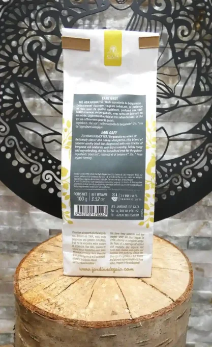 Thé noir bio Earl Grey - Thé noir à la bergamote - Ker Gaïa