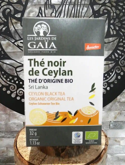 Infusettes Thé noir bio de Ceylan - 20 sachets - Les Jardins de Gaïa - Ker Gaïa Redon