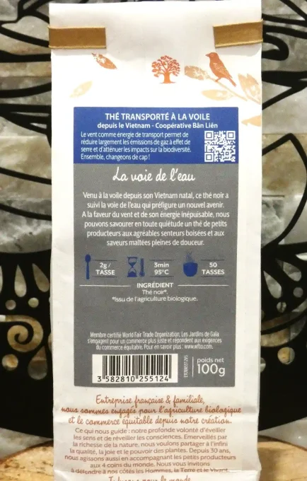 Thé noir La Voie de l'eau - Thé nature du Vietnam - Les Jardins de Gaïa