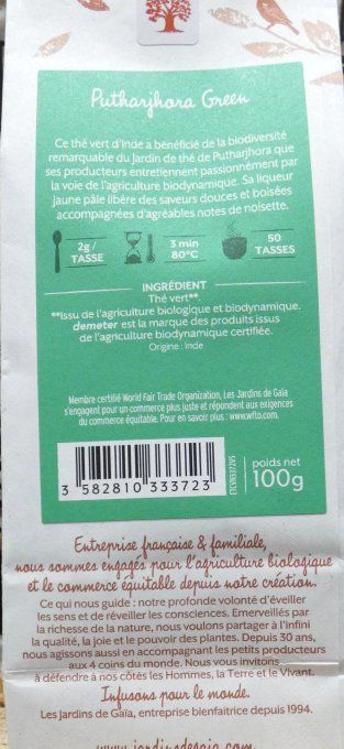 Thé vert bio Putharjhora Green