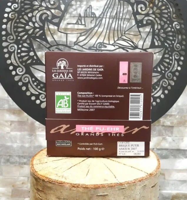 Thé sombre de Chine Pu'er Amour - Millésime 2007 - Ker Gaïa