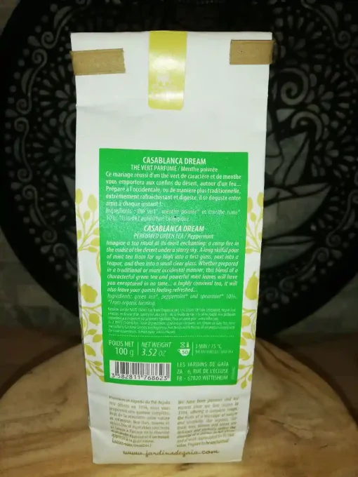 Thé vert bio Casablance Dream - Menthe poivrée et menthe nanah - Ker Gaïa