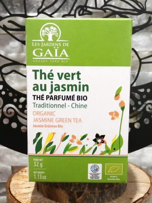 Infusettes de Thé vert bio au Jasmin - 20 sachets - Les Jardins de Gaïa - Ker Gaïa Redon