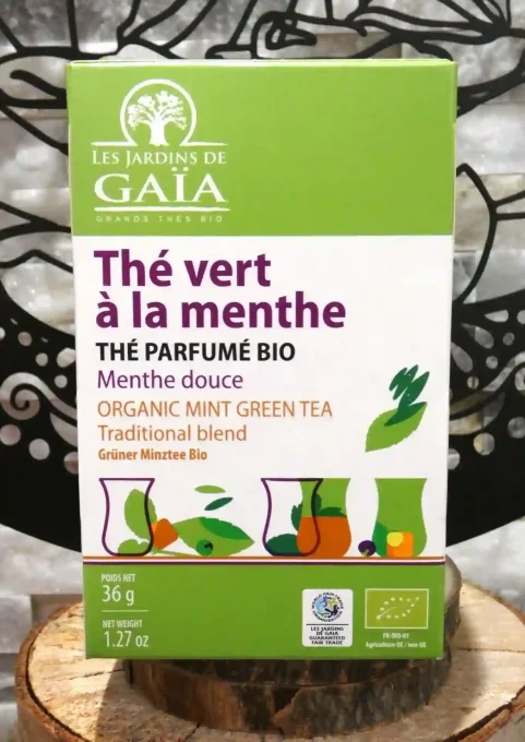 Infusettes de Thé vert bio à la menthe - 20 sachets - Les Jardins de Gaïa - Ker Gaïa Redon