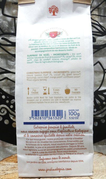 Thé vert bio Surprise de Noêl