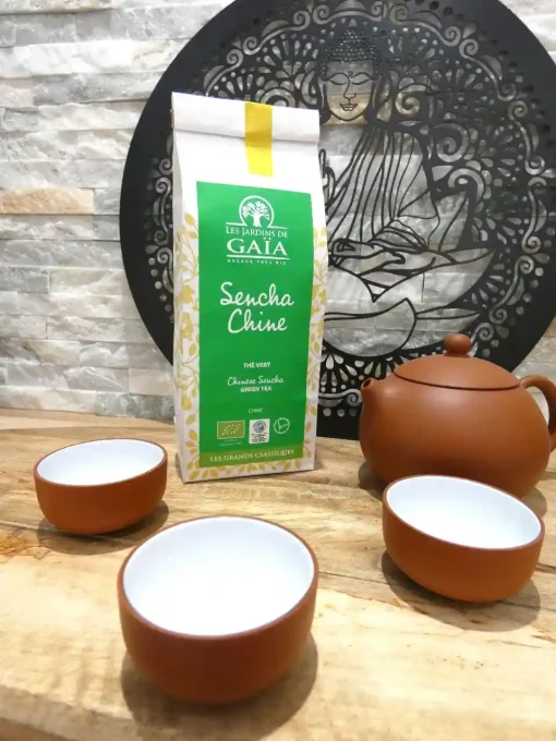 Thé vert bio Sencha Chine - Sachet de 100 g -Les Jardins de Gaïa - Ker Gaïa