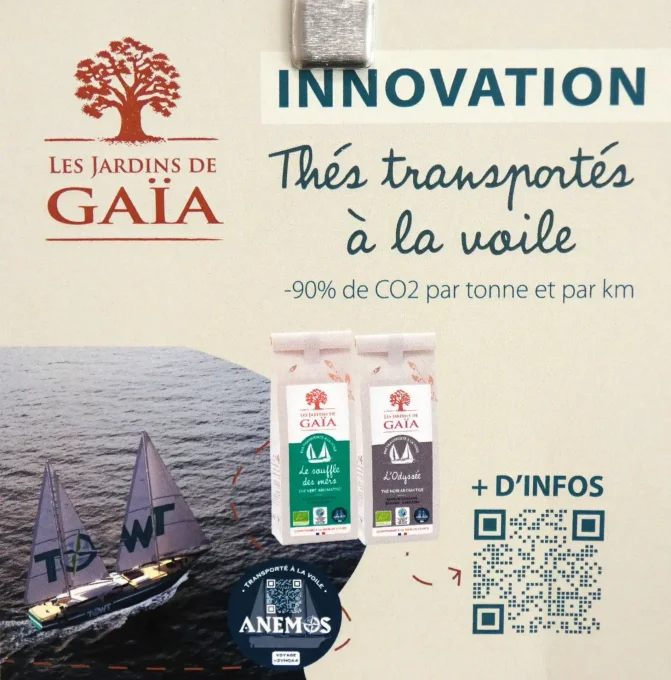 Thés transportés à la voile - Les Jardins de Gaïa - L'Odyssée