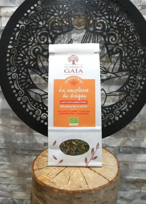 Tisane de plantes bio La Souplesse du Dragon - Sachet de 70 g - Les Jardins de Gaïa - Ker Gaïa