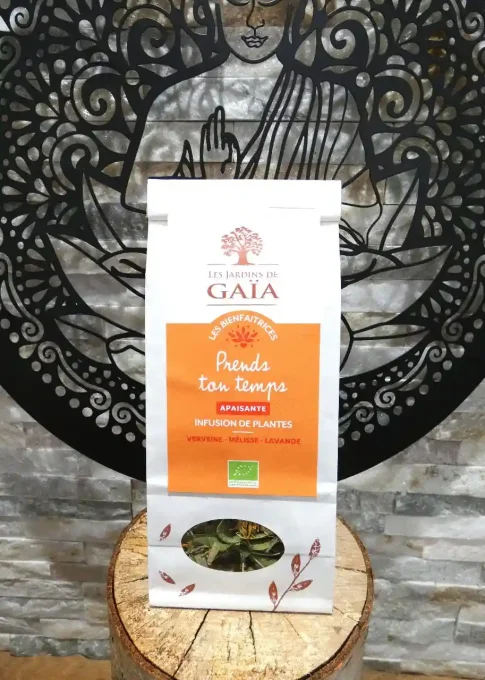 Infusion de plantes bio Prends ton temps - Sachet de 40 g - Les Jardins de Gaïa - Ker Gaïa Redon