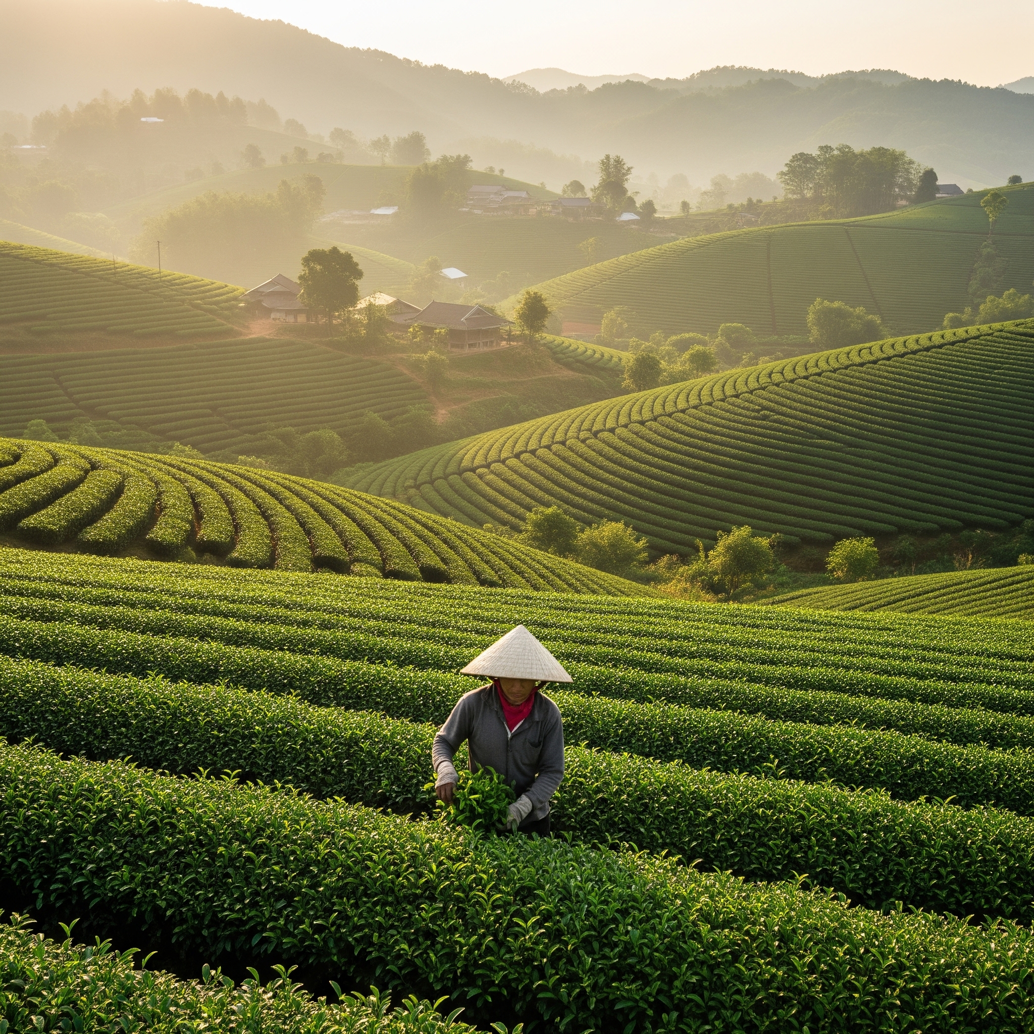 Culture de thé au Vietnam