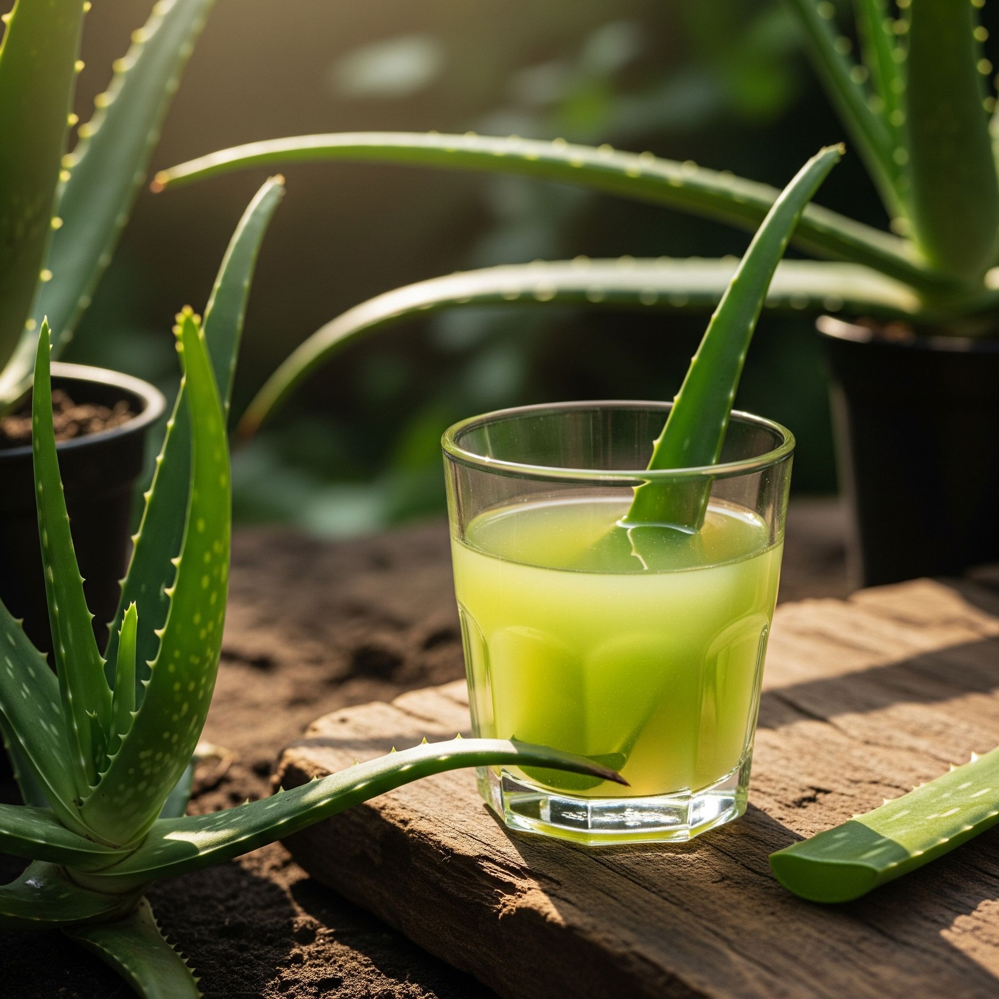 Jus de feuilles d'aloé