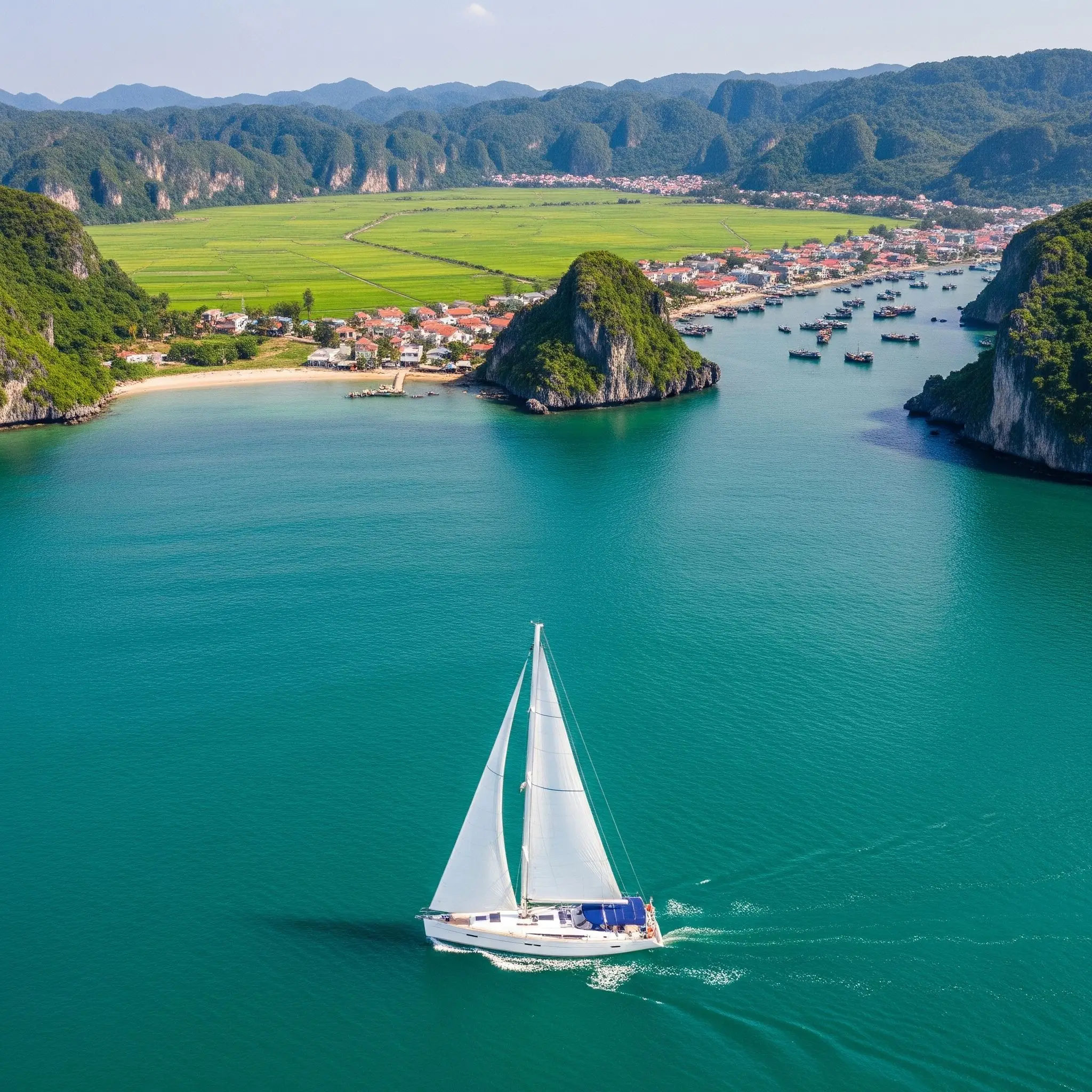 Thé vert transporté à la voile
